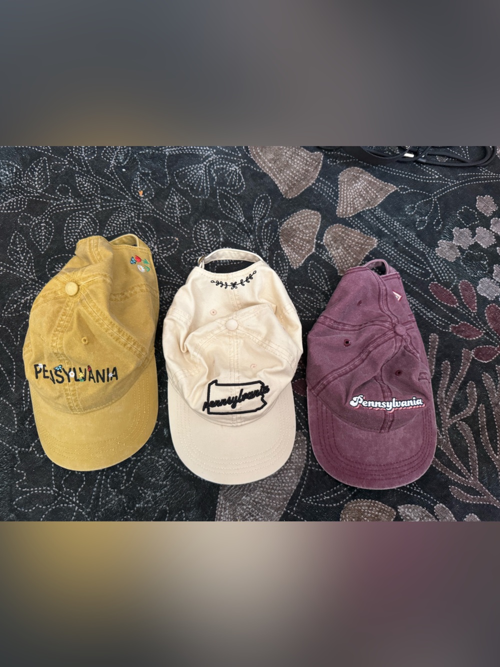 Set of 3 Pennsylvania Hats Ball Caps